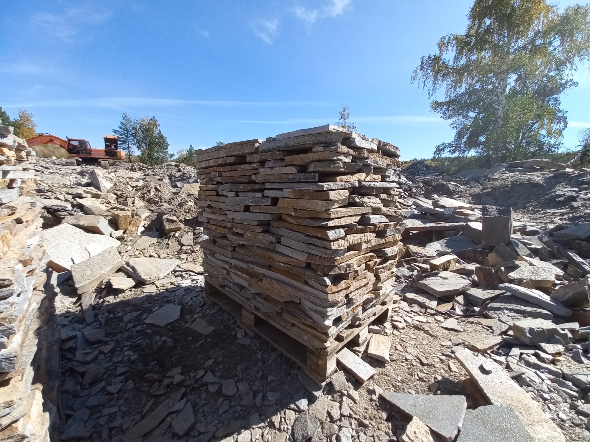 Плитняк златолит серебристый для мощения на бетон купить в Челябинске