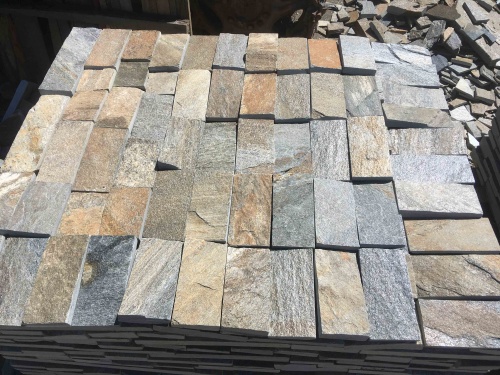 Плитка пилёная златолит Уральский для цоколя, отмостки купить в Челябинске