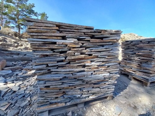 Плитняк златолит серебристый для фасада купить в Челябинске