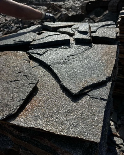 Плитняк златолит серебристый для фасада купить в Челябинске